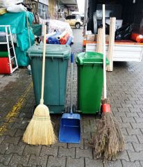 Toptan Plastik Yeşil Çöp Konteyner 240 Lt. (4 adet)